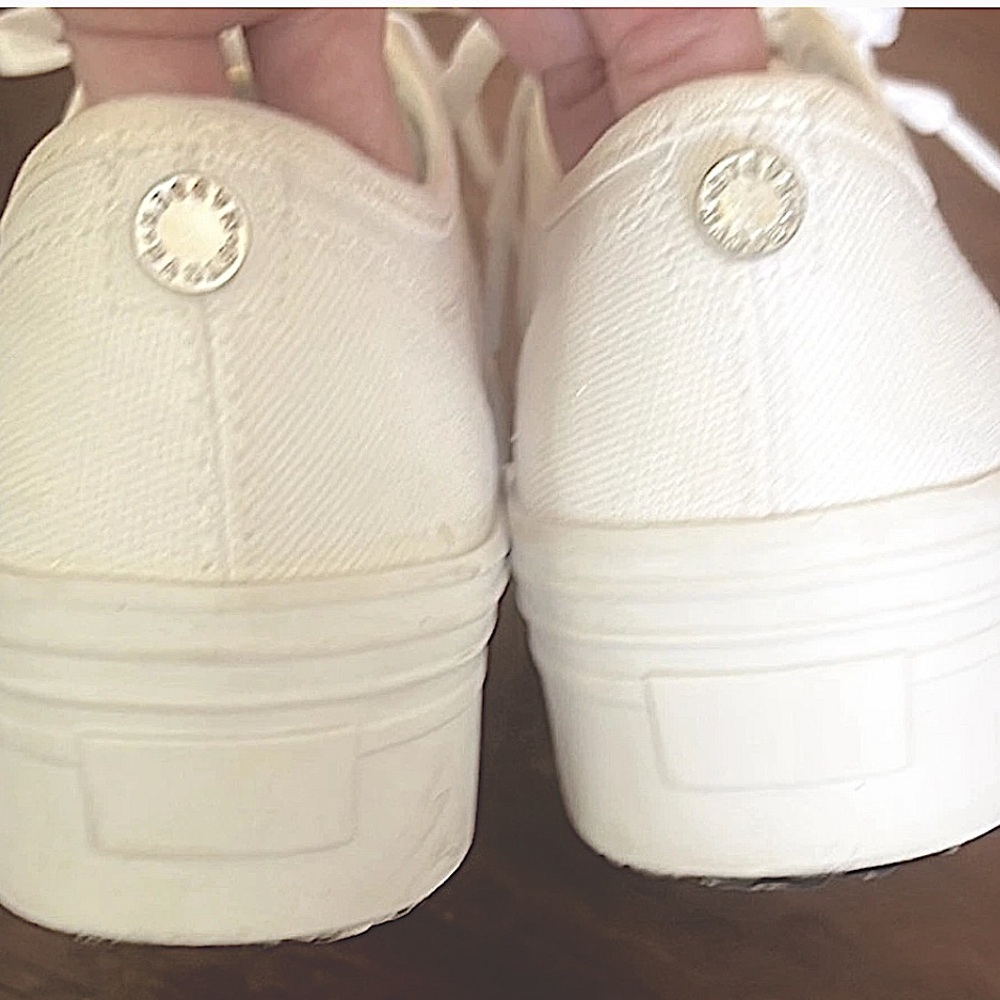 STEVE MADDEN - Mayra White Canvas Platform Sneakers - Tennis shoes. 8 - New - Picture 3 of 5